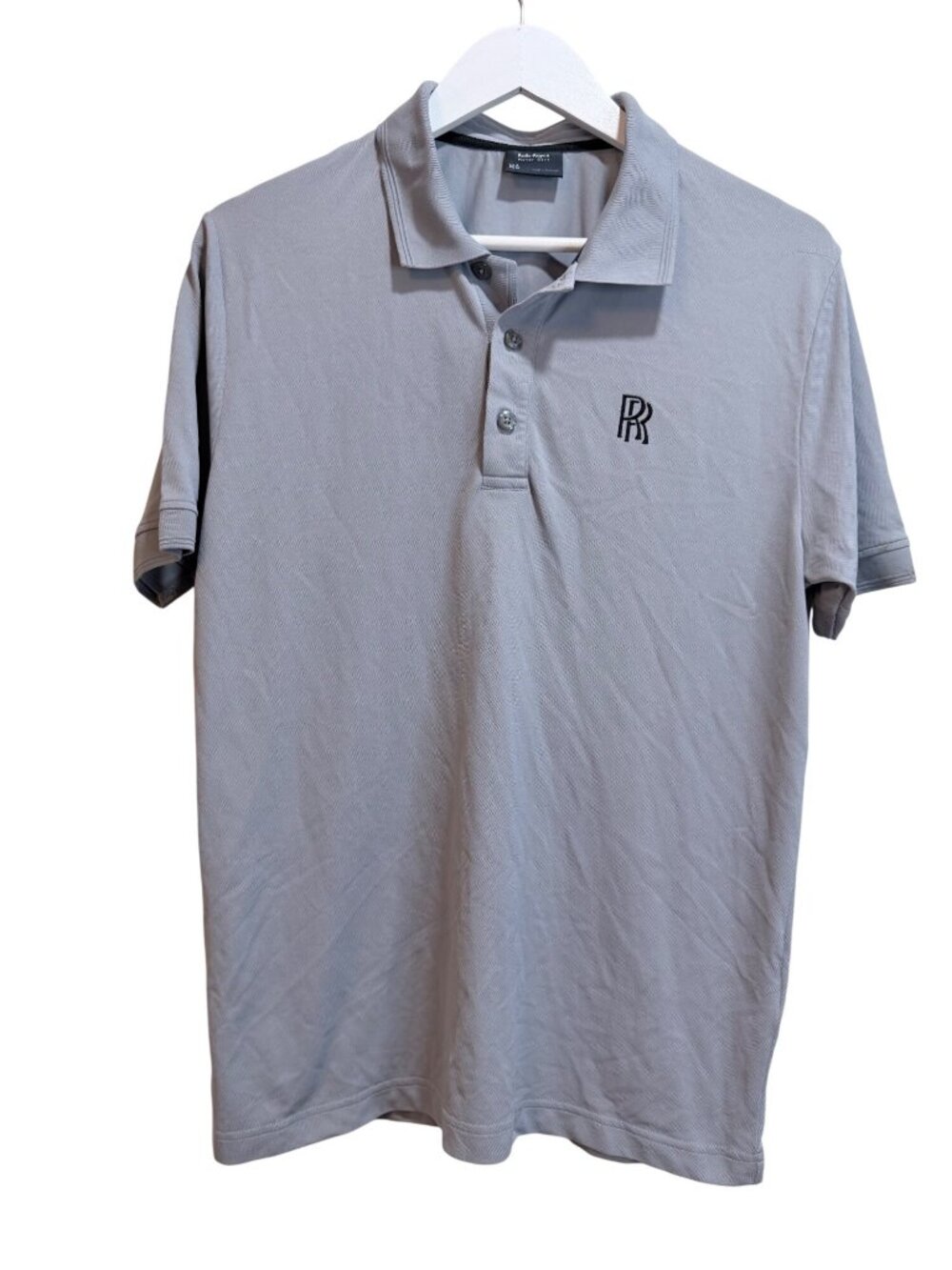 Rolls Royce Motor Cars Polo Shirt Mens Gray Performance Stretch Logo US Sm EU Me